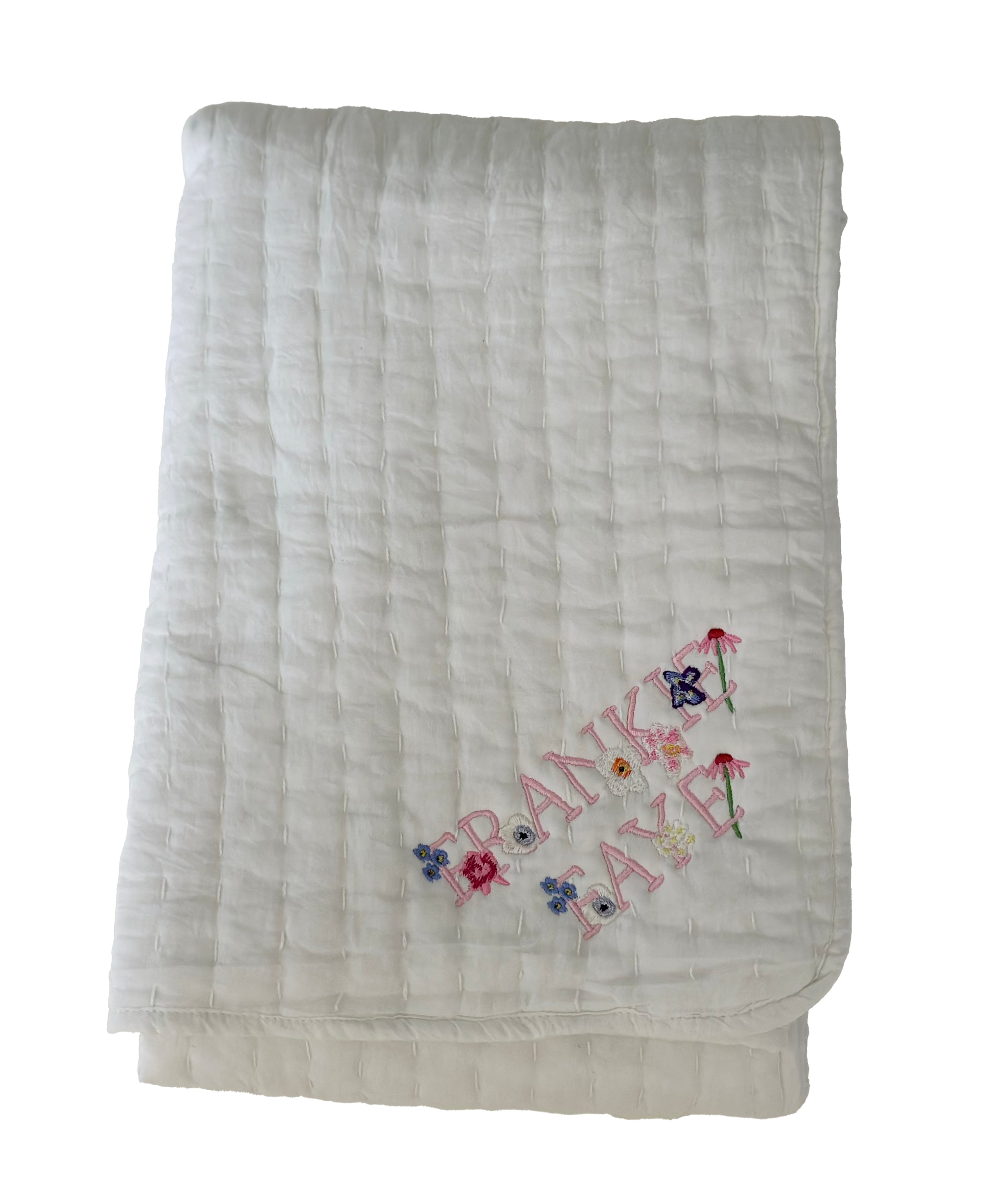 Floral Alphabet Baby Blanket