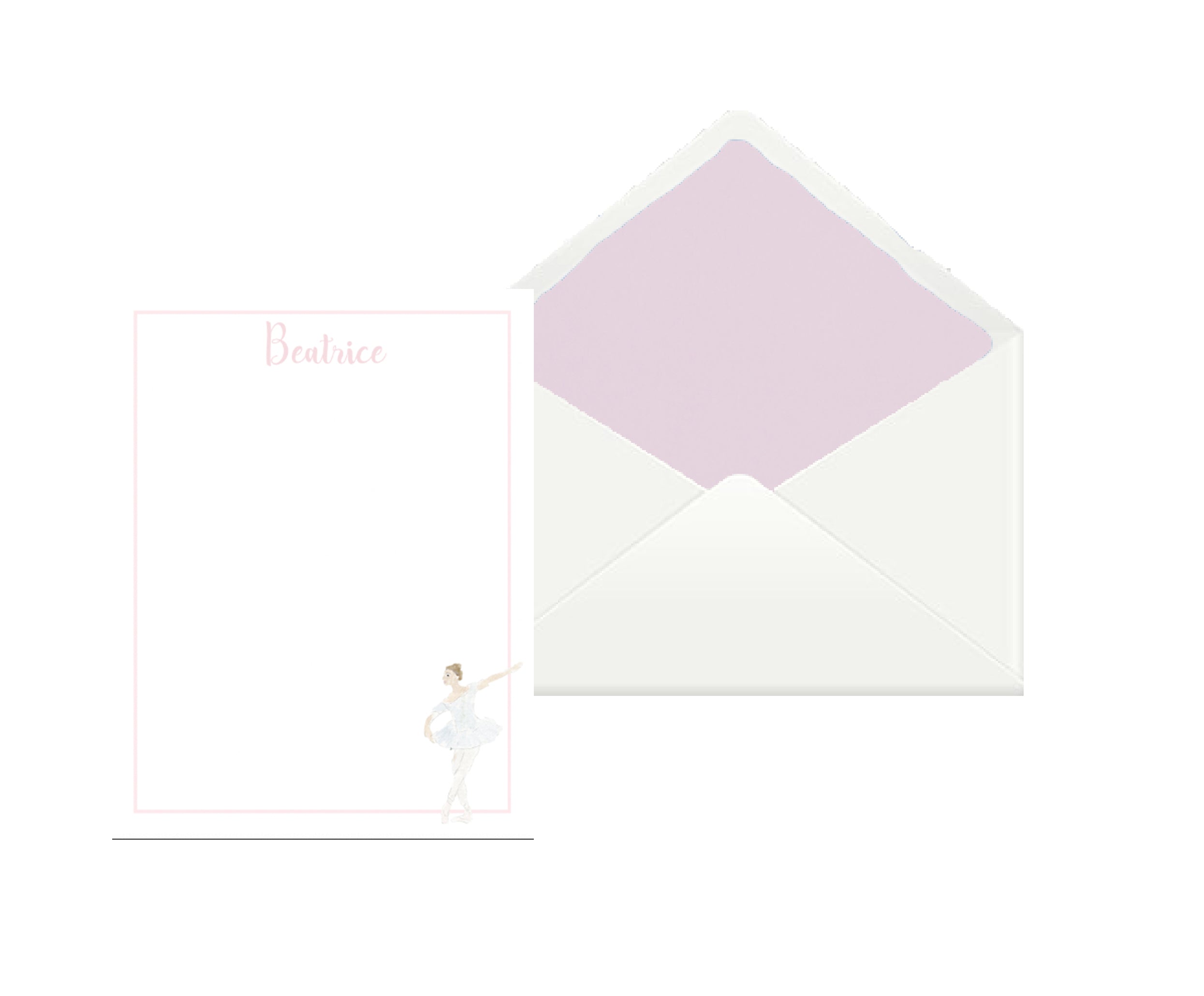 Ballerina Stationery Set