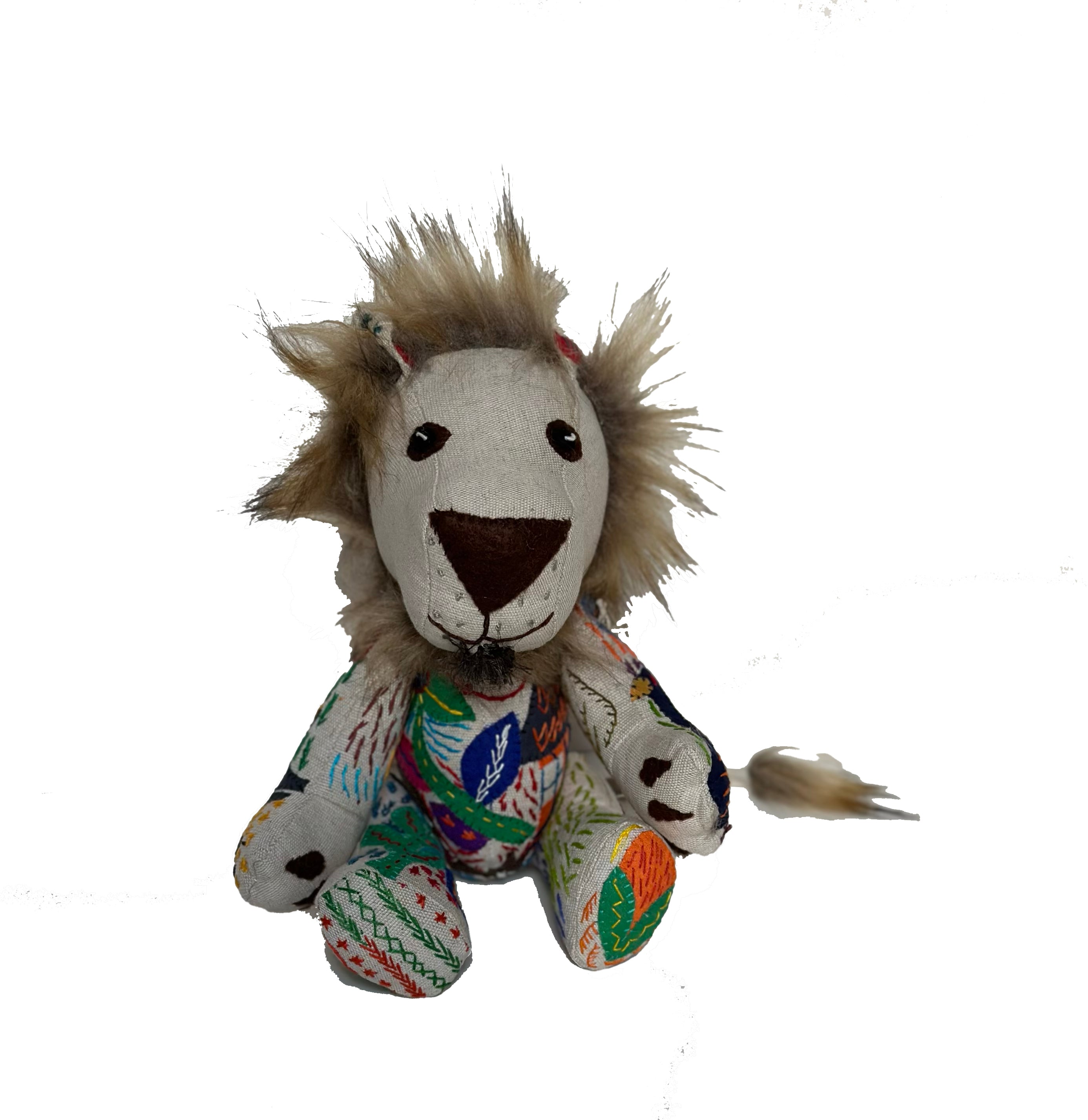 Hand Stitched Stuffed Lion