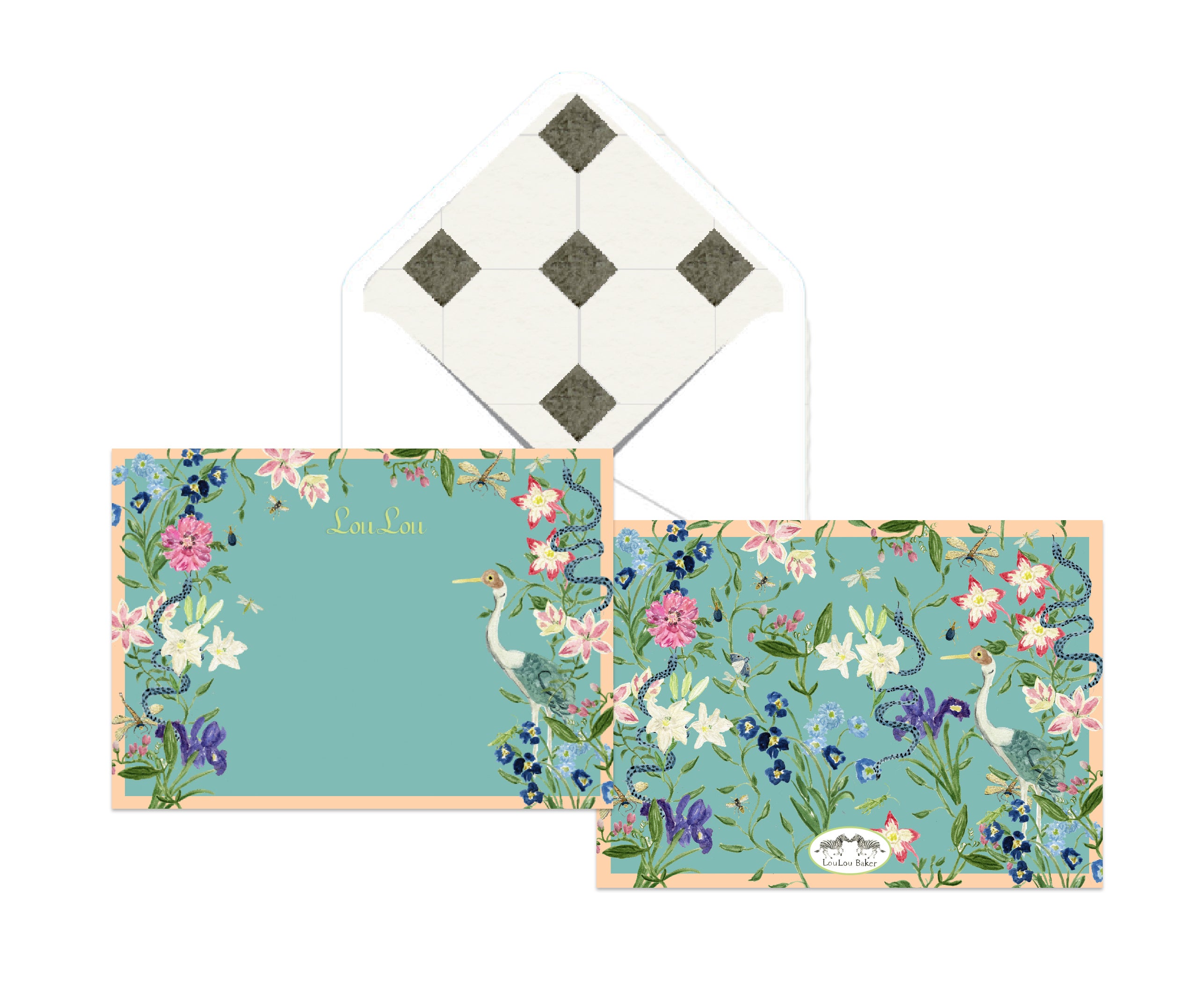 Blue Heron Stationery Set