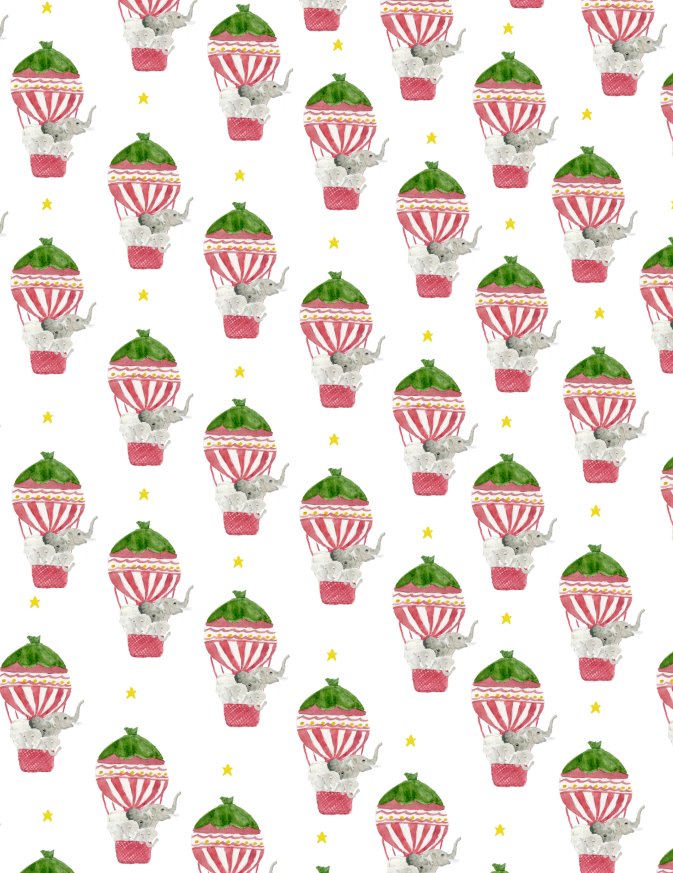 Holiday Hot Air Balloon Gift Wrap