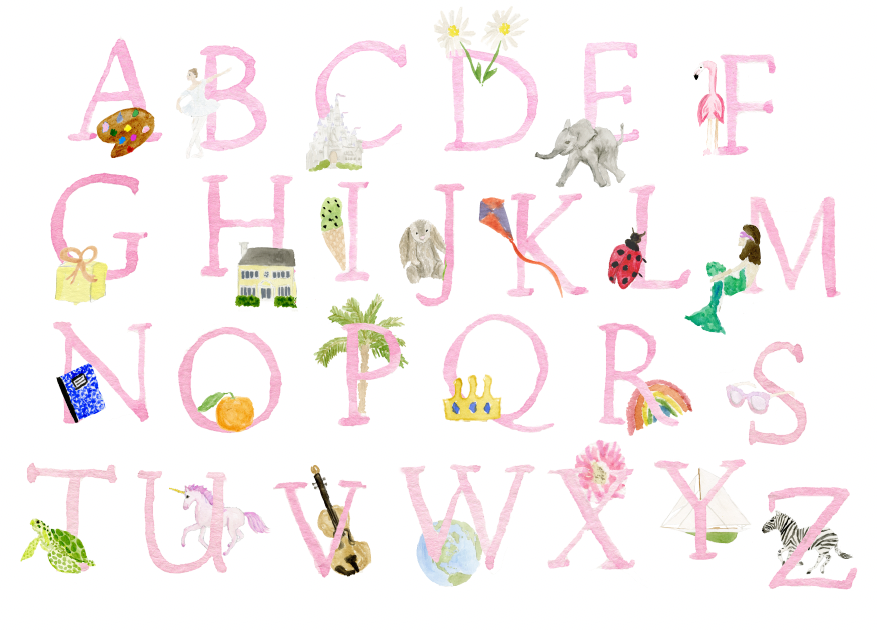 Whimsical Alphabet Print