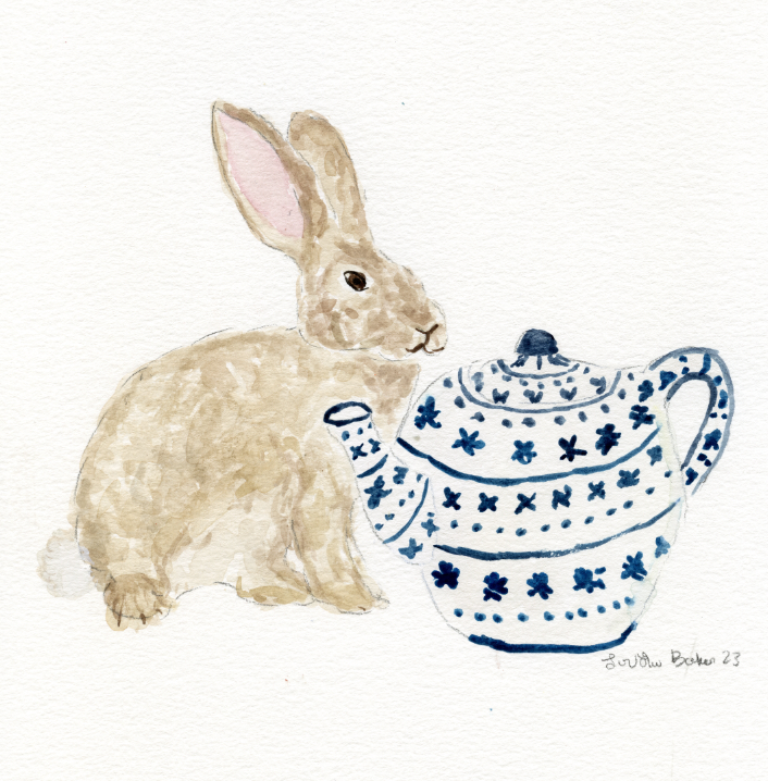Original Bunny with Tea Pot