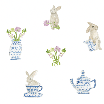 Bunny Tea Party Footie