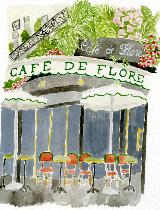 Cafe de Flore Print