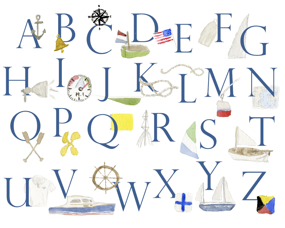 Nautical Alphabet Print nautical-alphabet-print