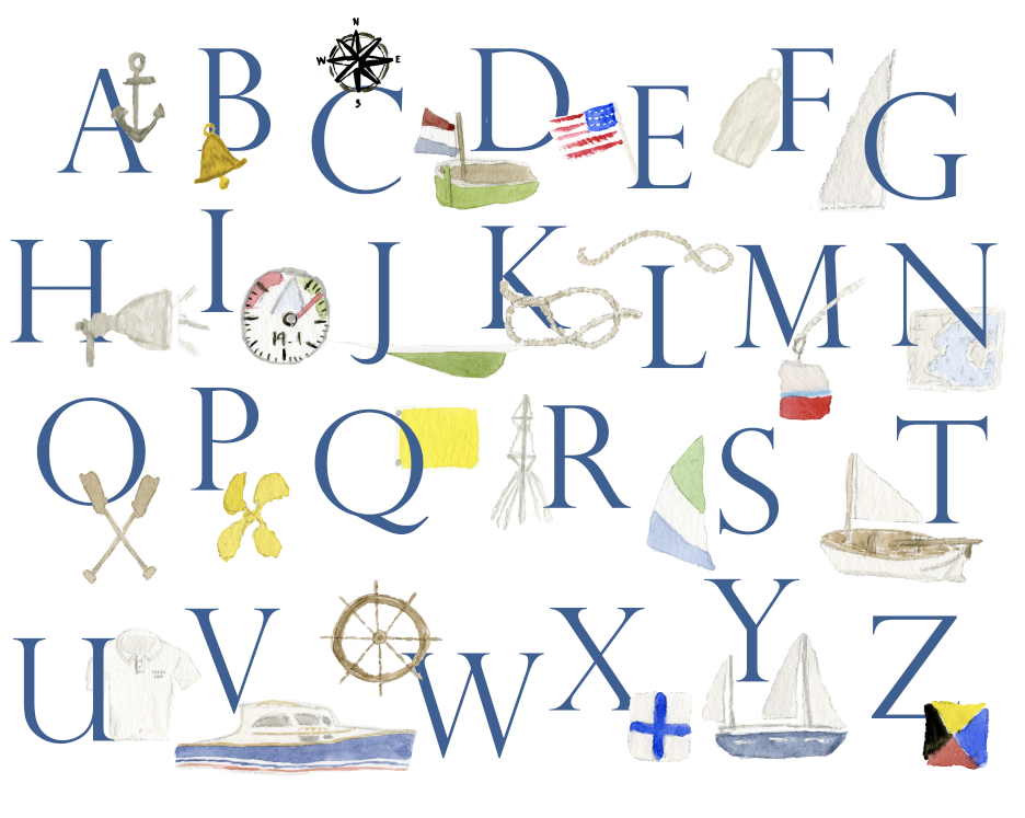 Nautical Alphabet Print
