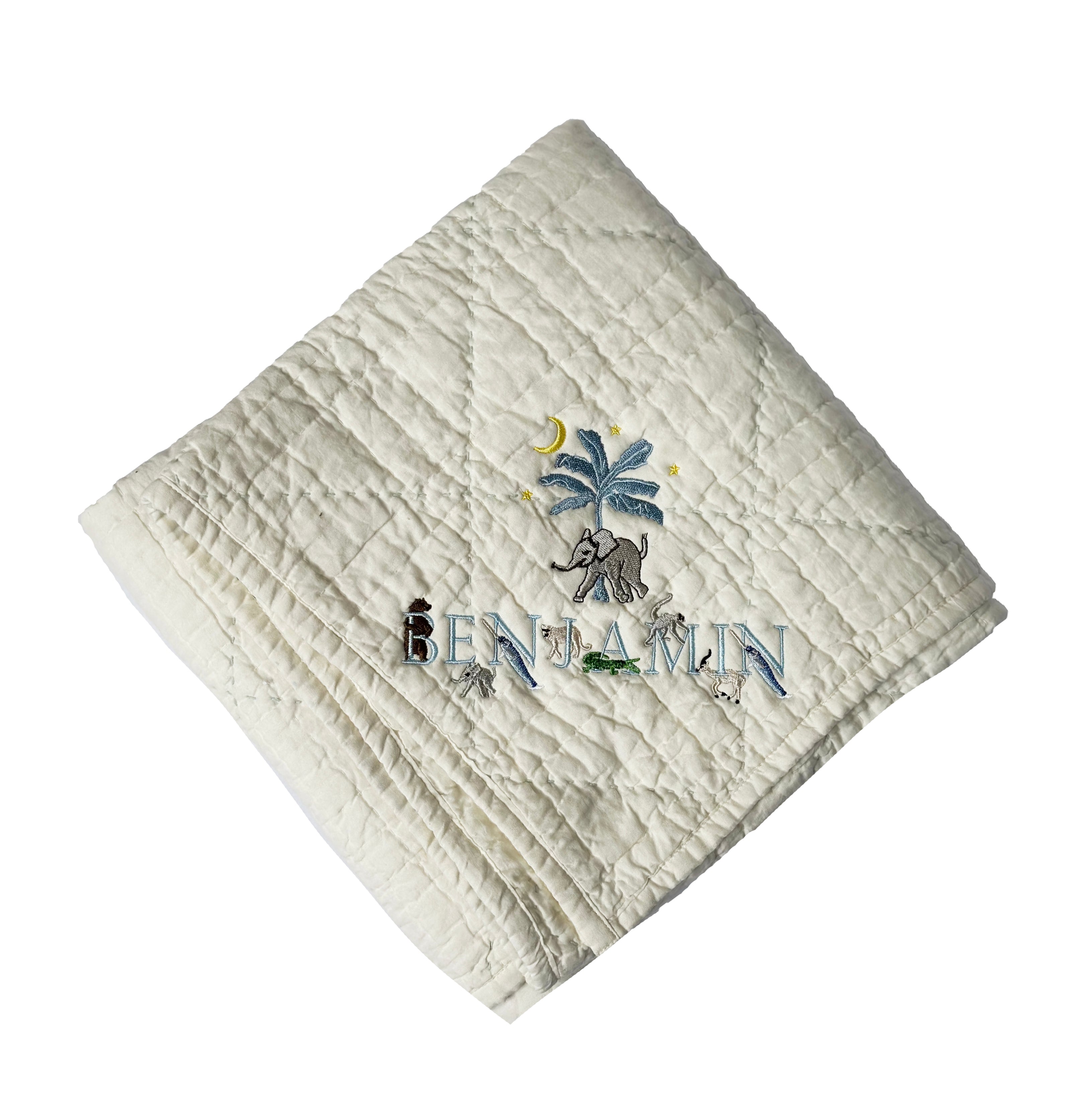Animal & Animal Letter Baby Blanket