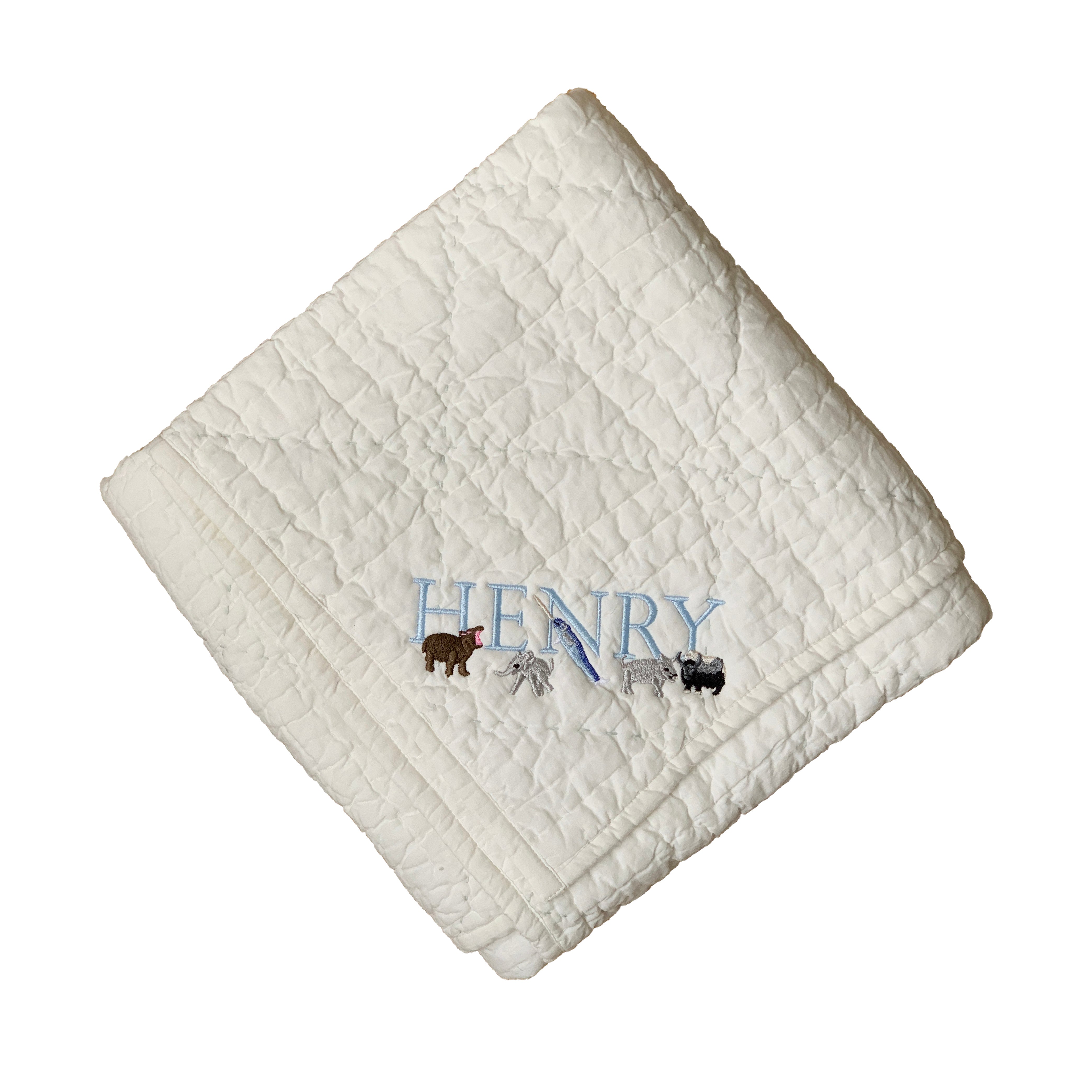 Animal Letter Baby Blanket