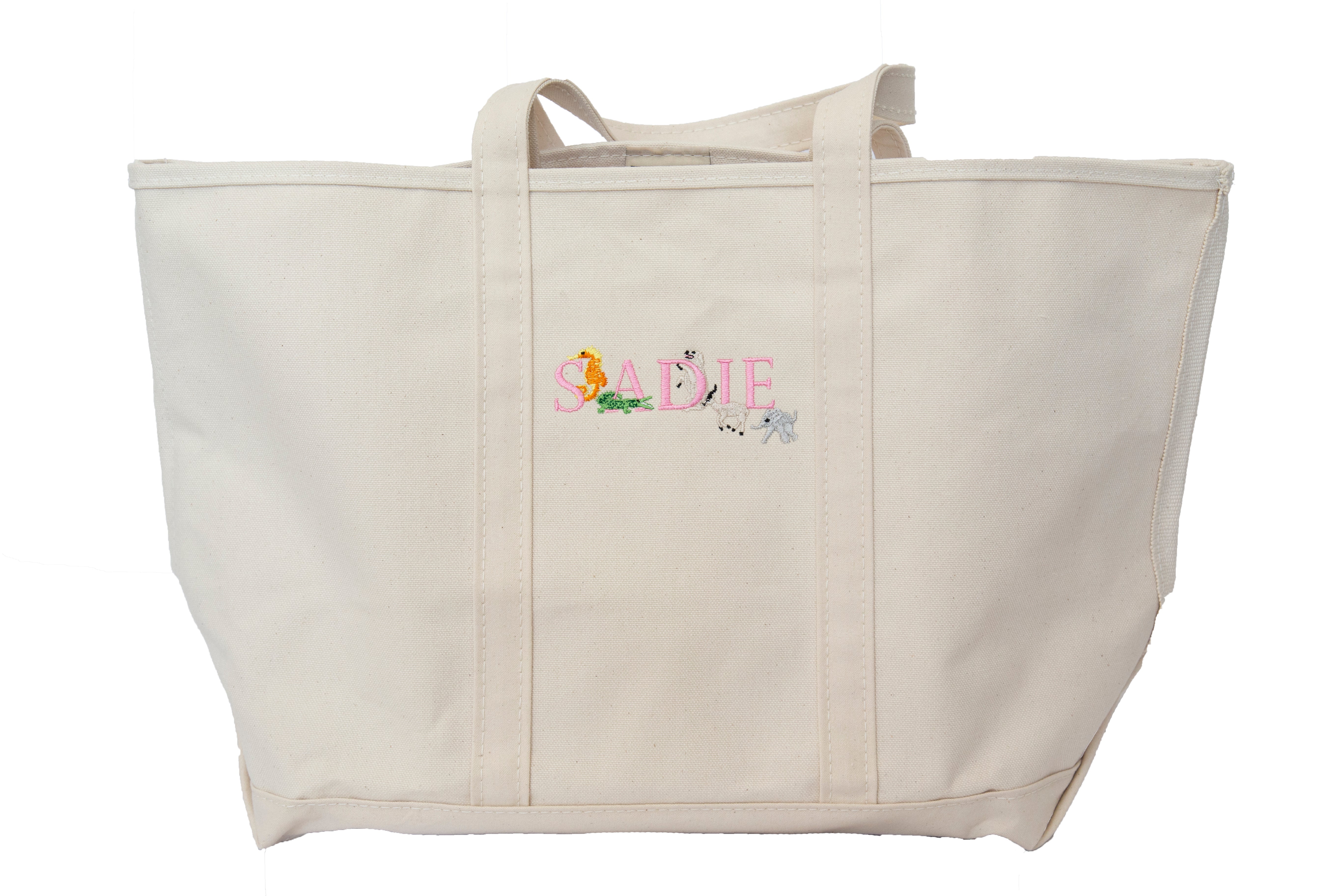 Customized, Embroidered Tote Bag