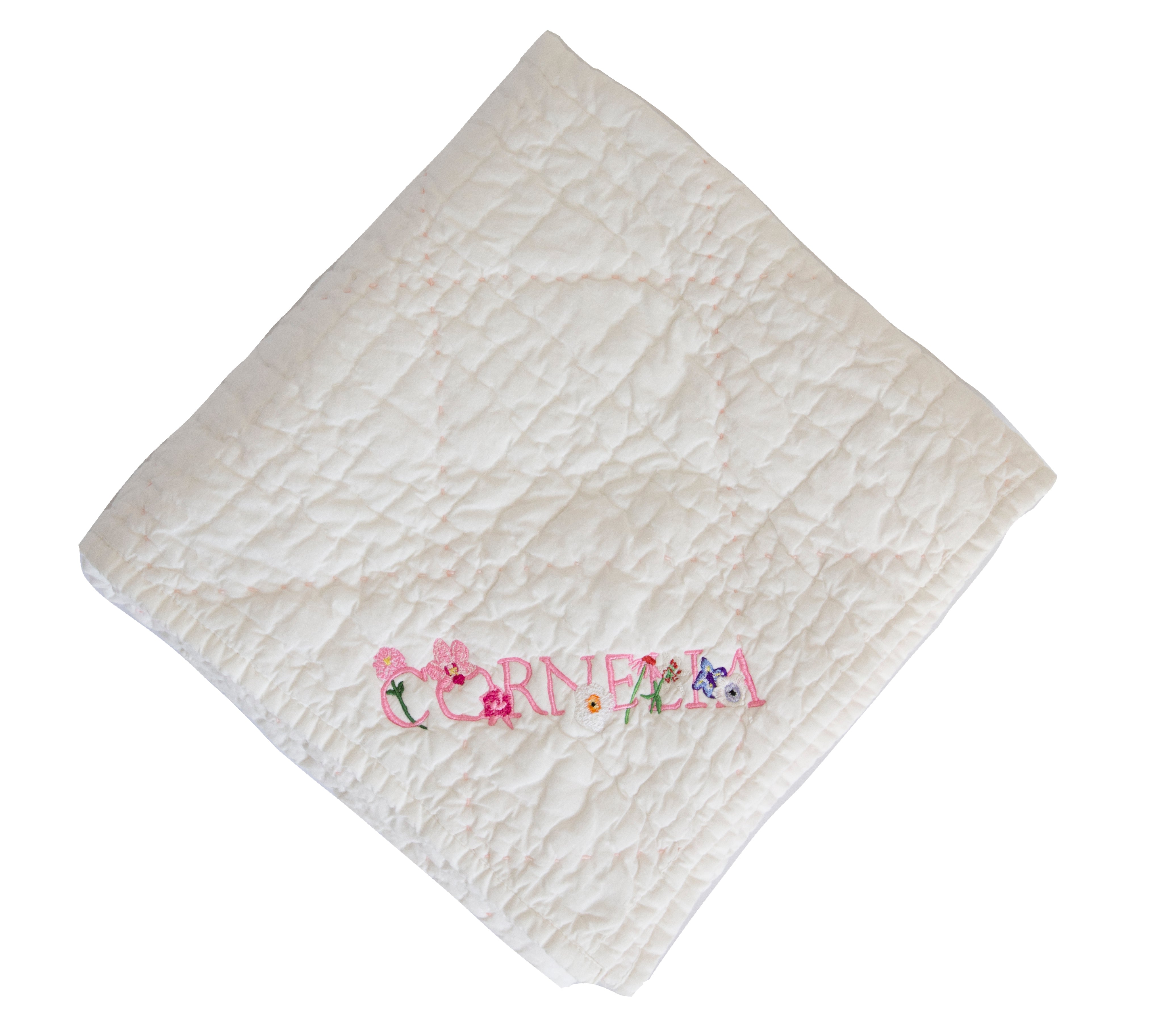 Floral Alphabet Baby Blanket