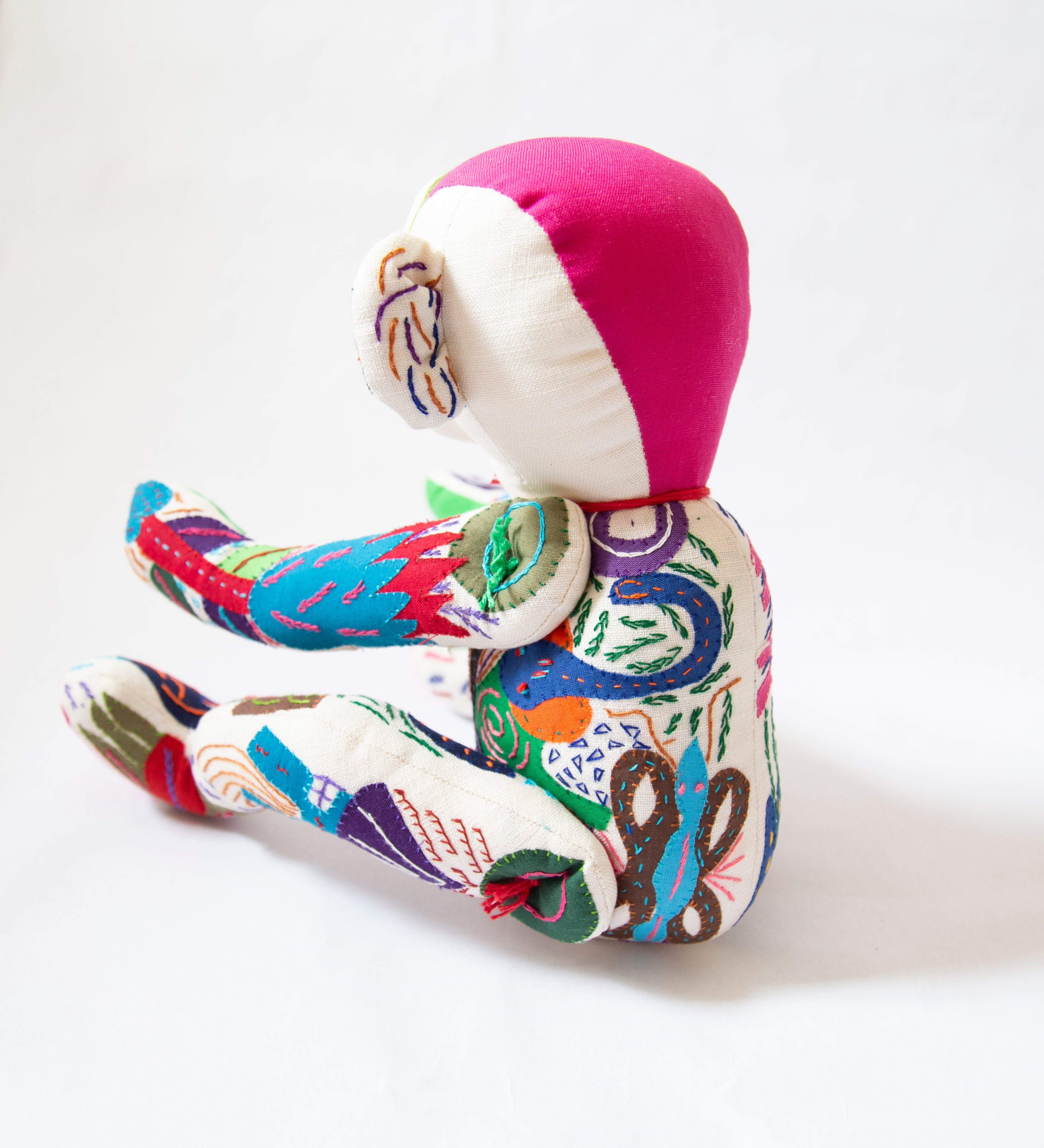 Medium Hand Stitched Stuffed Monkey