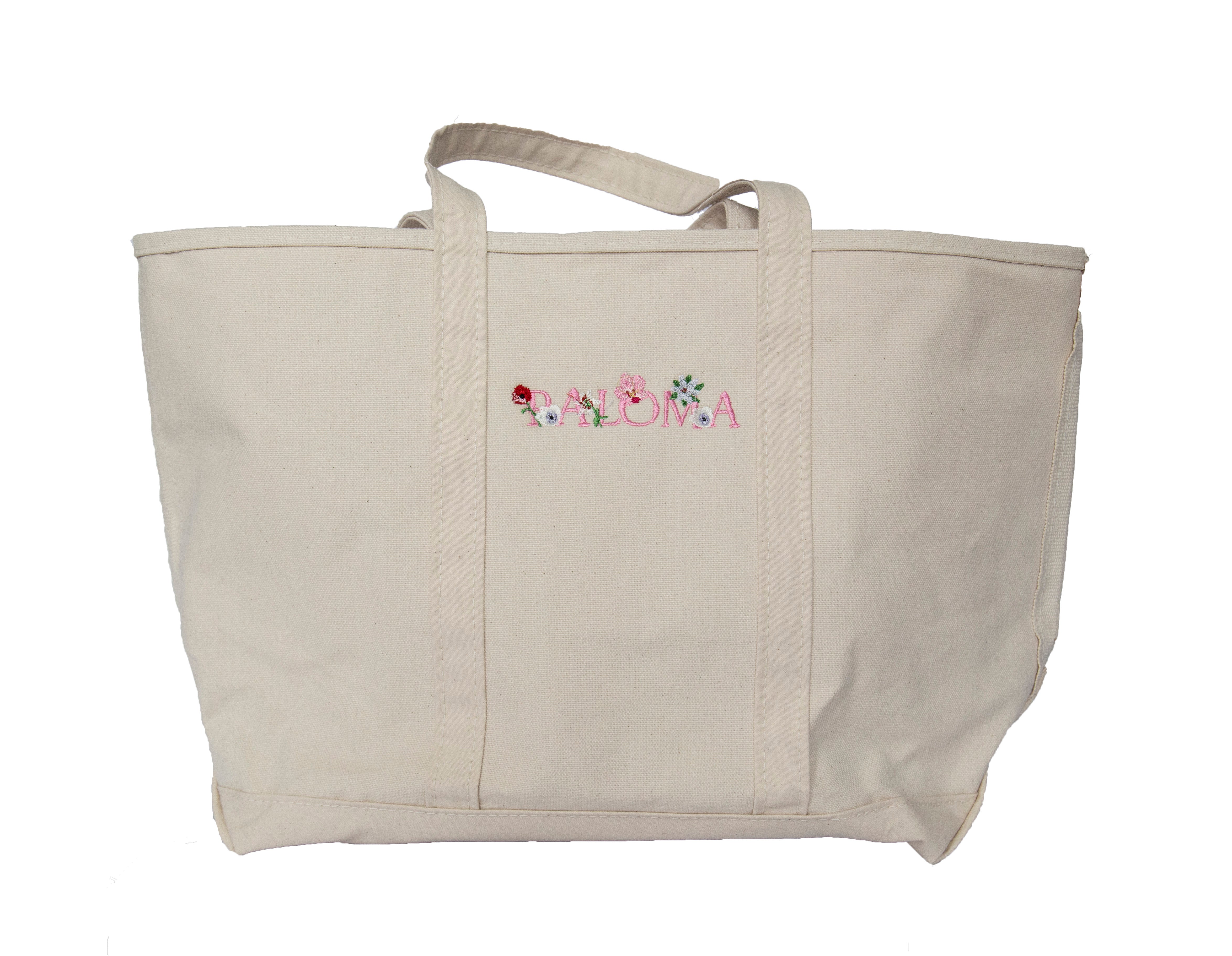 Customized, Embroidered Tote Bag