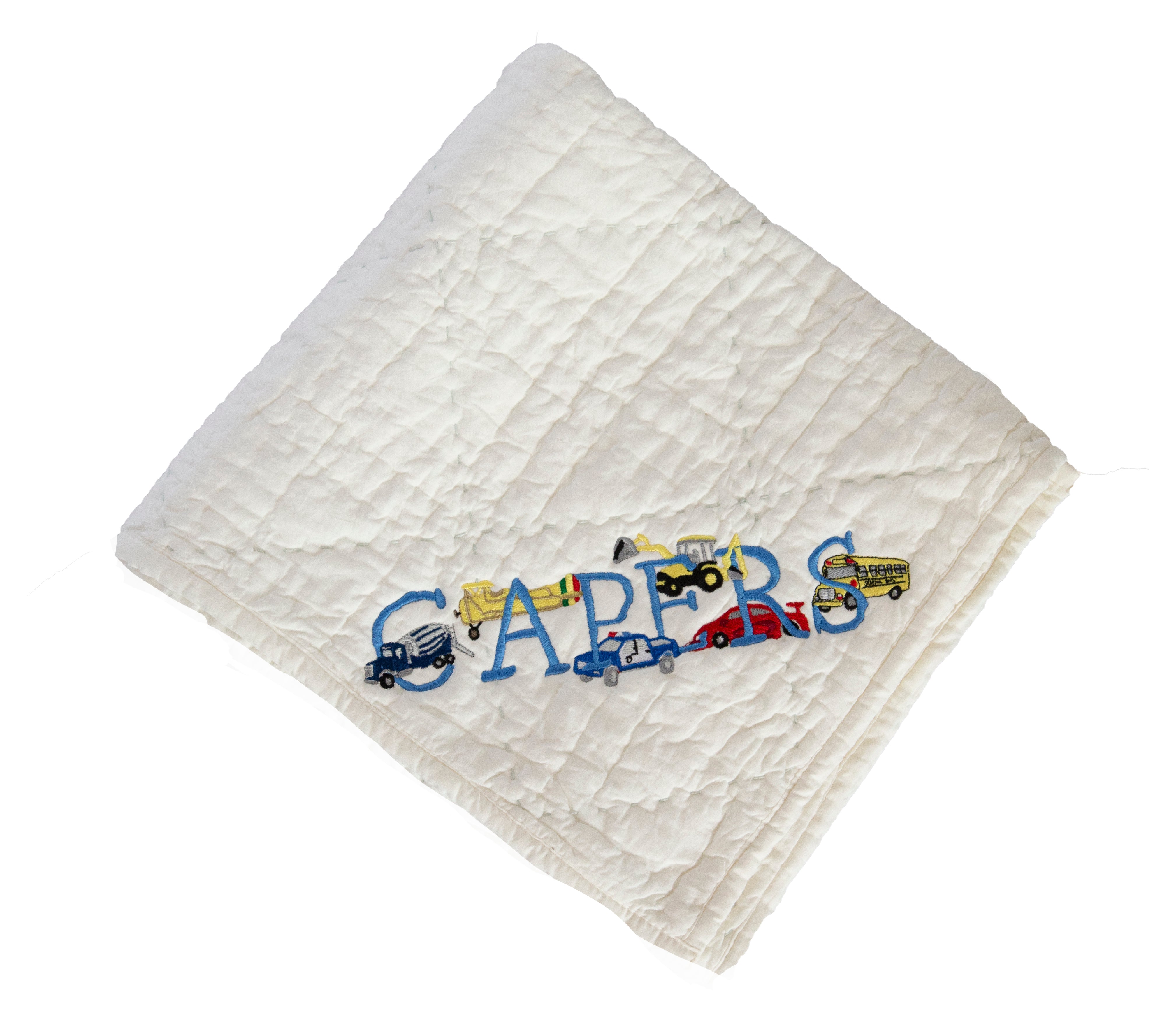 Vehicle Alphabet Baby Blanket