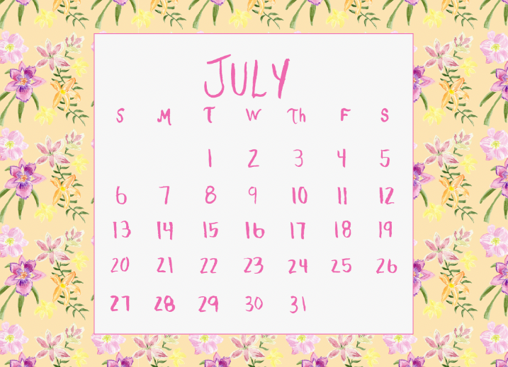 2025 Floral Calendar