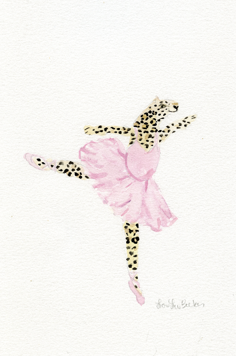 Leopard Ballerina Original Painting