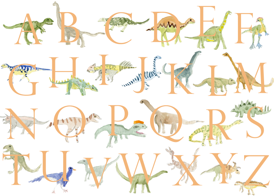 Dinosaur Alphabet Print