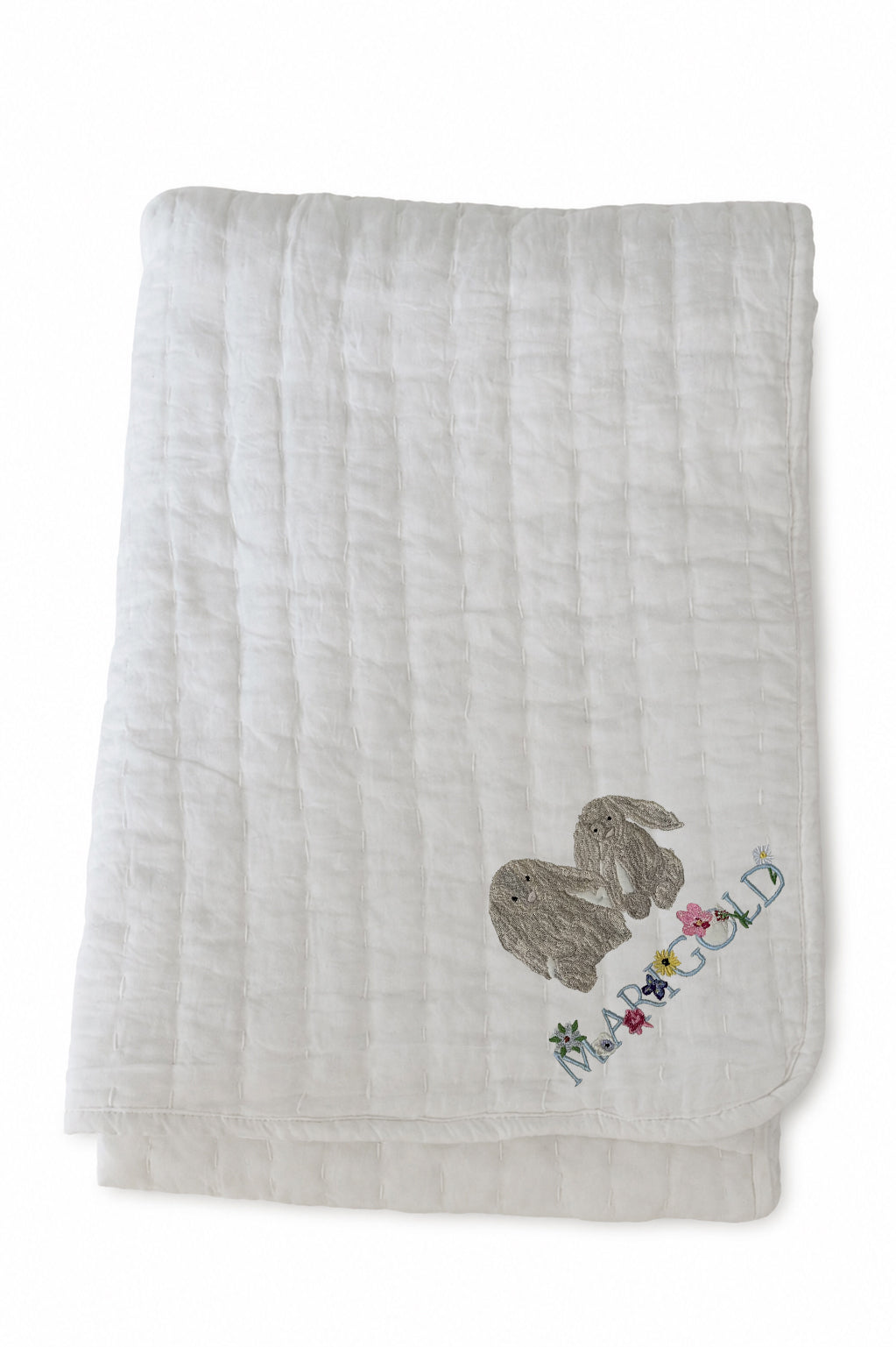 Animal & Floral Letter Blanket