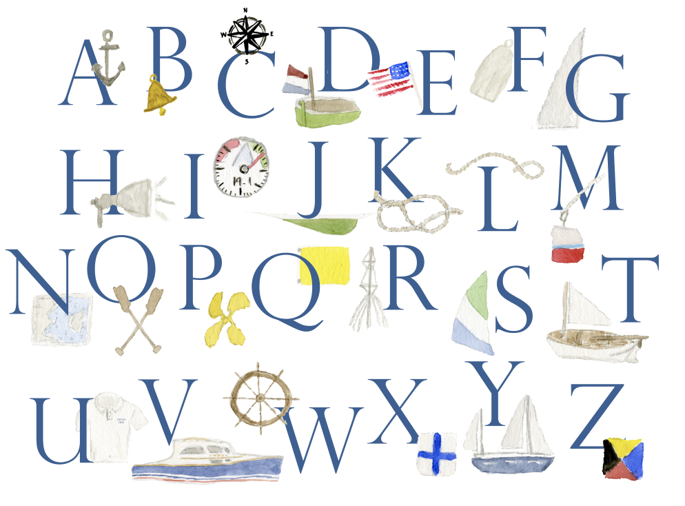 Nautical Alphabet Blanket