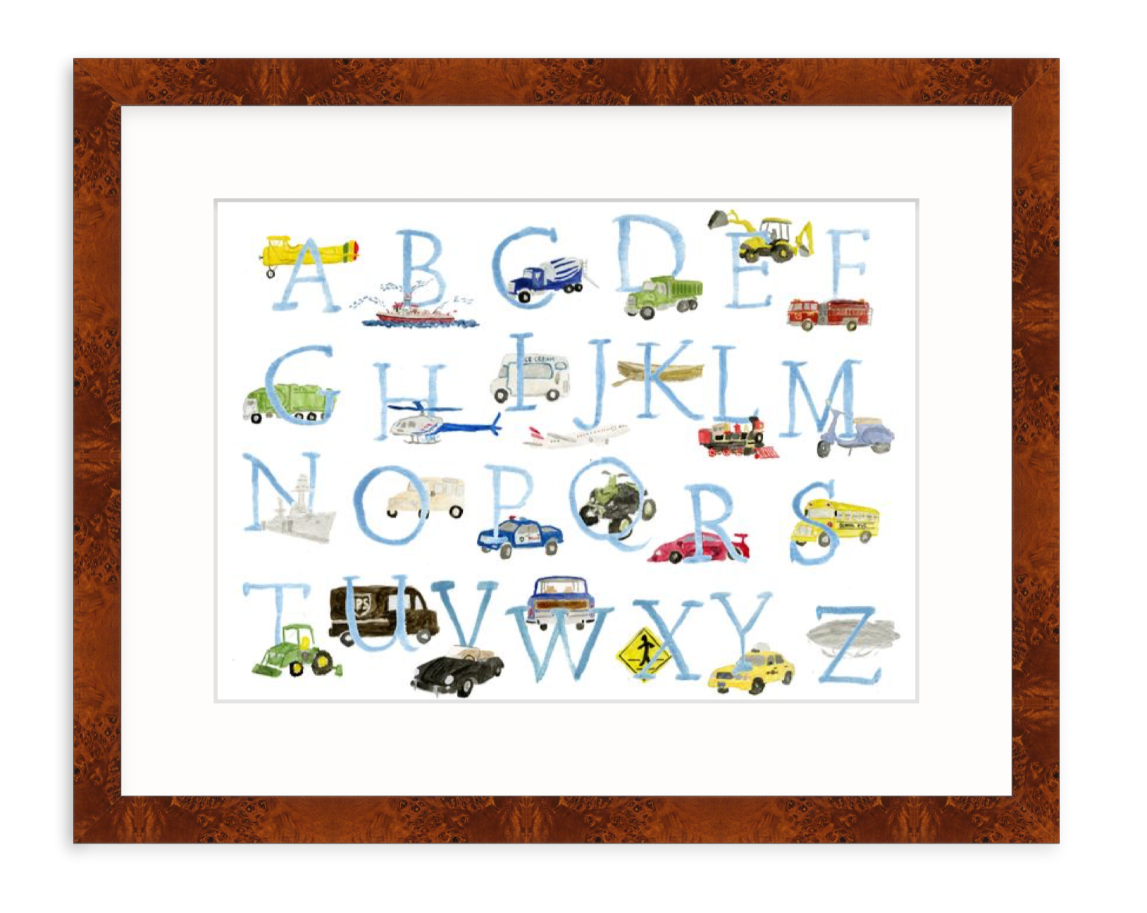 Vehicle Alphabet Print