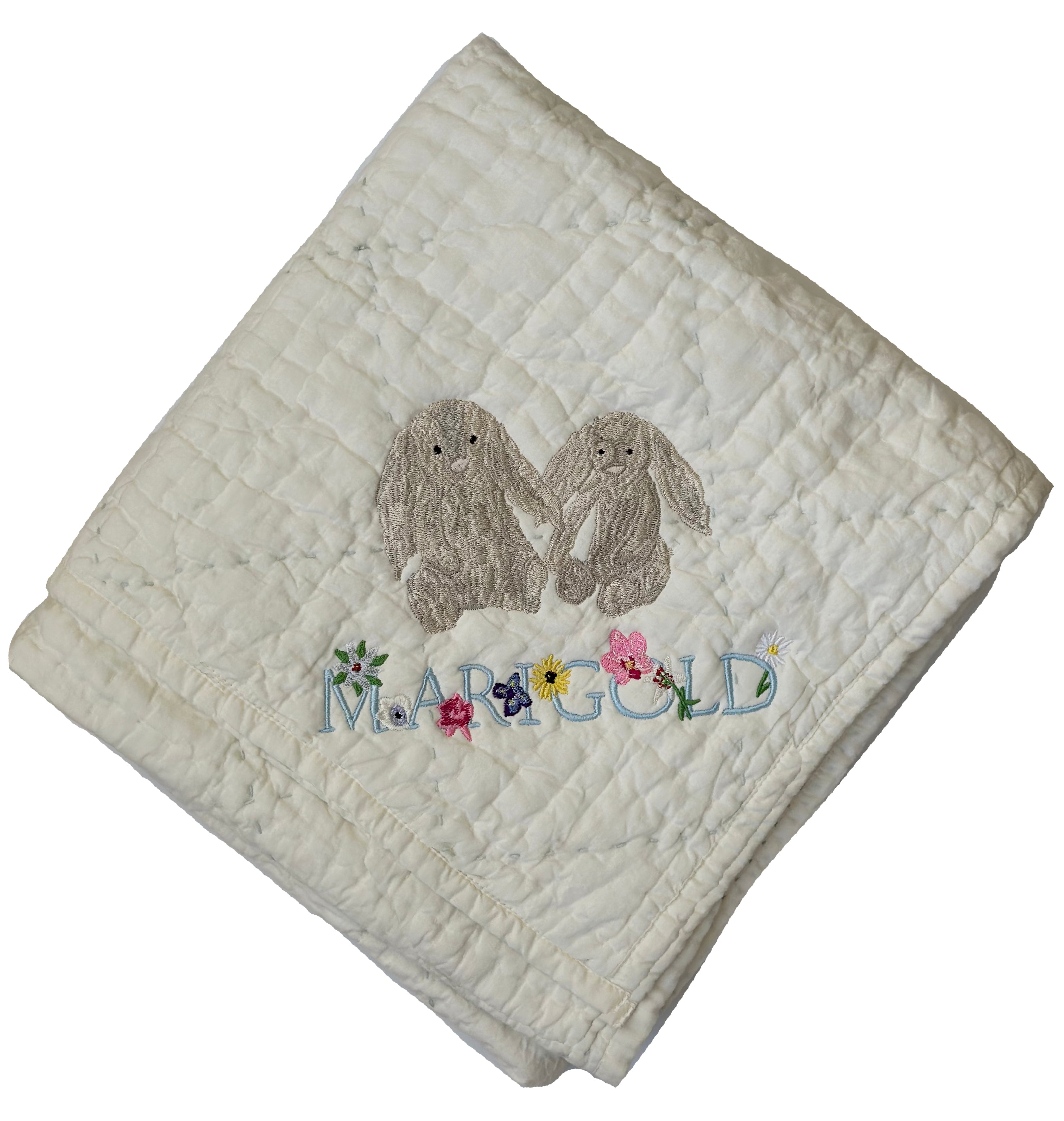 Animal & Floral Letter Blanket