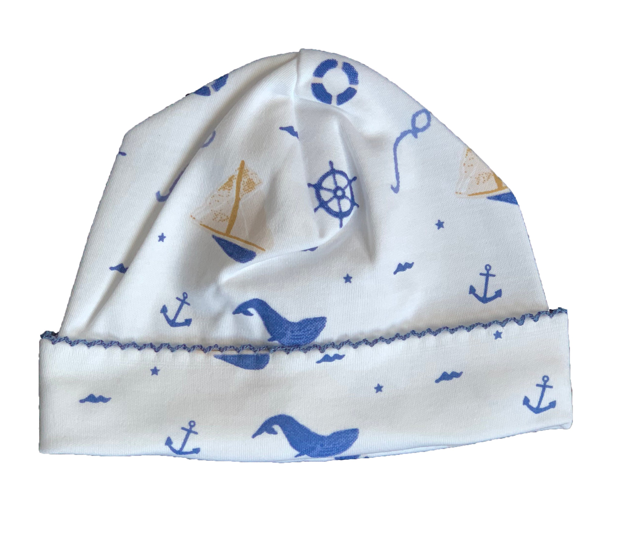 Nautical Print Pima Hat